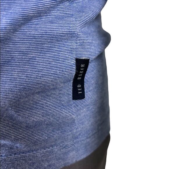 Men's Ted Baker S/S Blue Polo Button Down Size 5 (M) - Picture 8 of 9